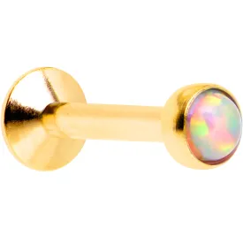 1/4 Synthetic Opal Gold Internal Thread Daith Cartilage Tragus