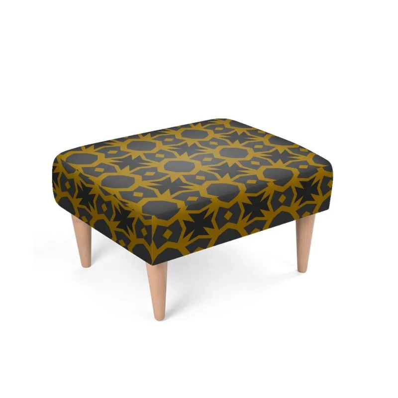 #179 LDCC designer footstool in dark gray and gold