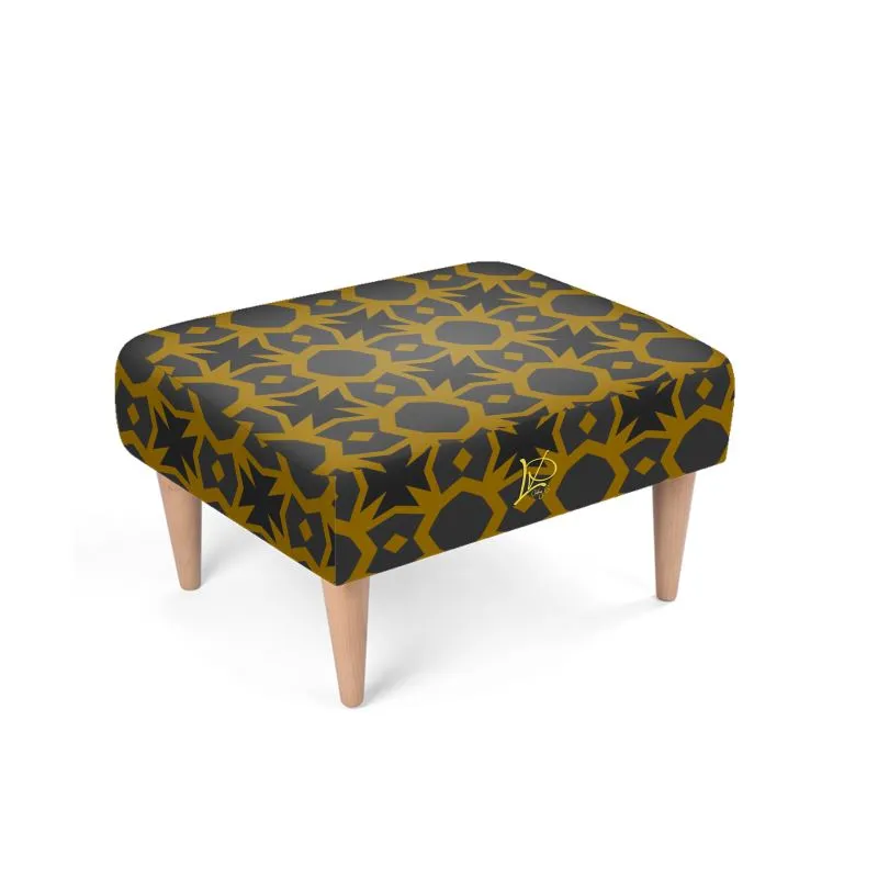 #179 LDCC designer footstool in dark gray and gold