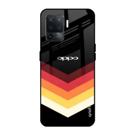 Abstract Arrow Pattern Glass Case For Oppo F19 Pro