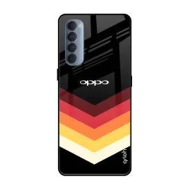 Abstract Arrow Pattern Glass Case For Oppo Reno4 Pro