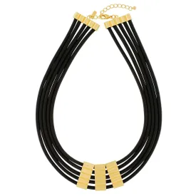 Alaya Short Multi Row Necklace Gold Plating