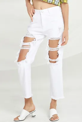 Amara Distressed Cutout Jeans