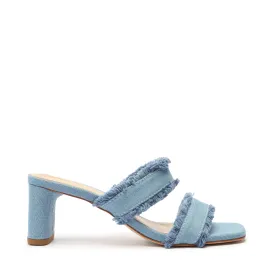 Amely Mid Block Denim Sandal