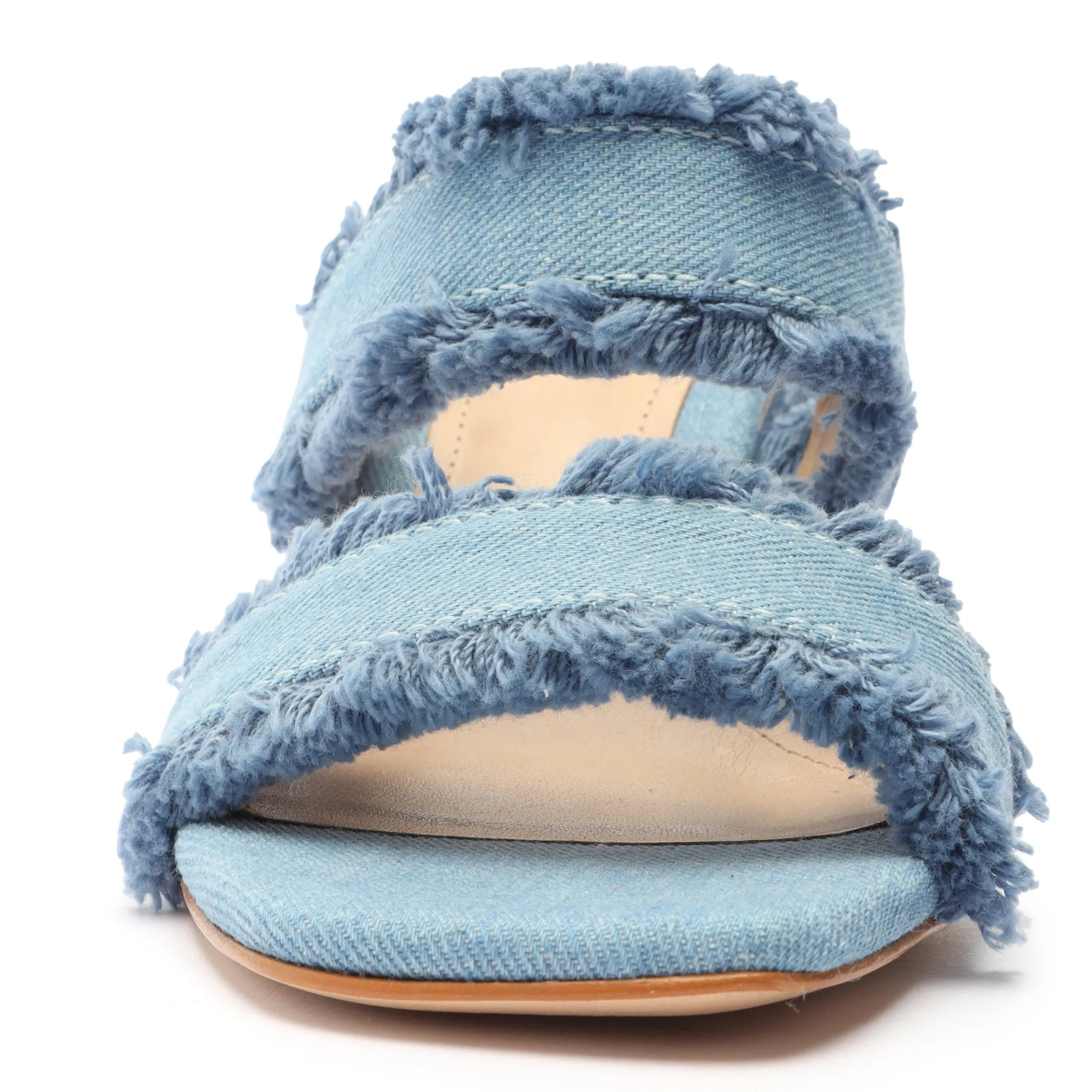 Amely Mid Block Denim Sandal