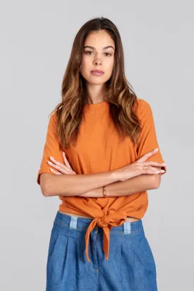 ANISA - Organic Cotton Top Burnt Orange