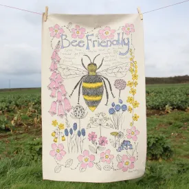 bee friendly tea towel