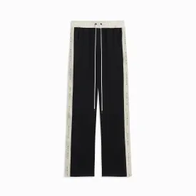 bootcut track pant / black   ivory