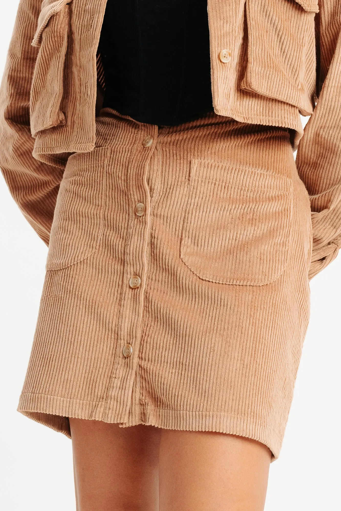 Brown Corduroy Skirt