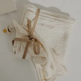 Bundle swaddle & mini towel - Organic cotton - Personalized