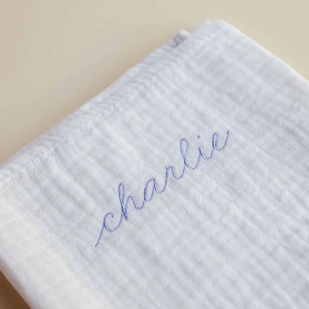 Bundle swaddle & mini towel - Organic cotton - Personalized