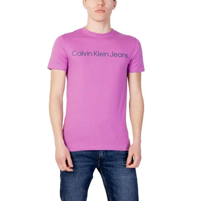 Calvin Klein Jeans Miesten Violetti T-paita