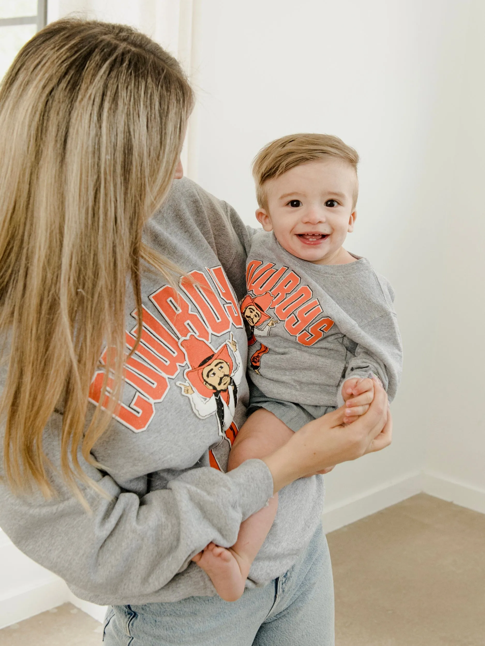 Children's OSU Cartoon Mascot Gray Sweatshirt