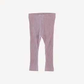 classic skinny legging | dusty mauve | organic cotton wide rib