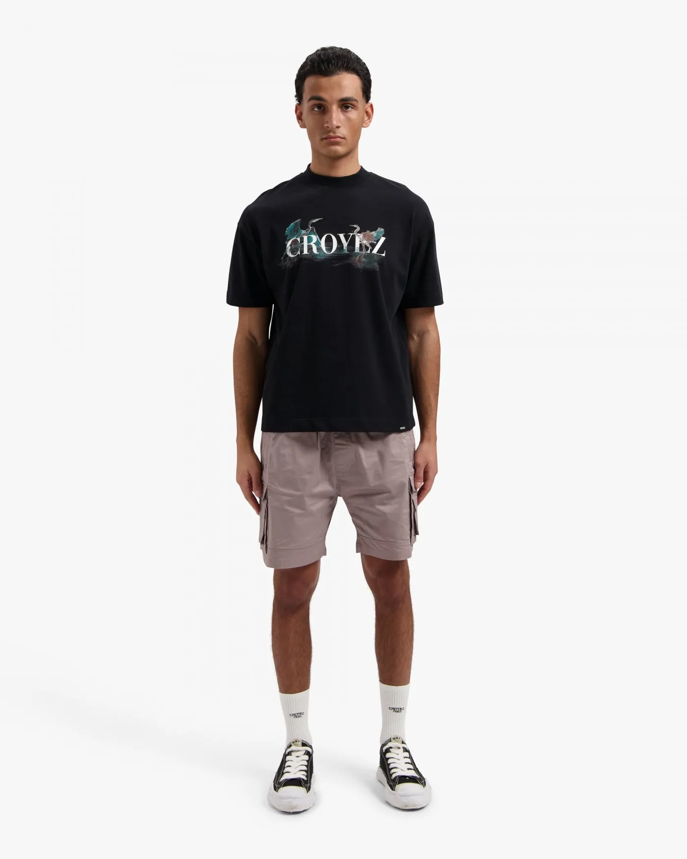 Croyez Blue Heron T-Shirt | Vintage Black