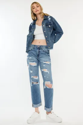 Delta Mid Rise Boyfriend Jeans