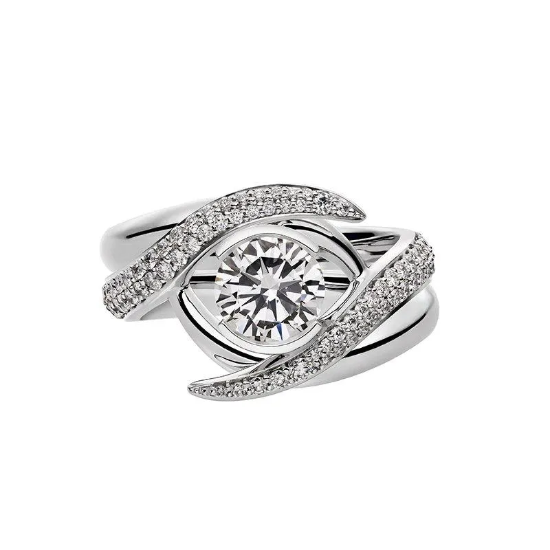 Entwined Rapture75 Wedding Ring - Platinum & 0.16ct Diamond