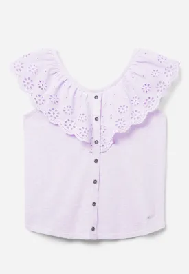 Eyelet Ruffle Tank