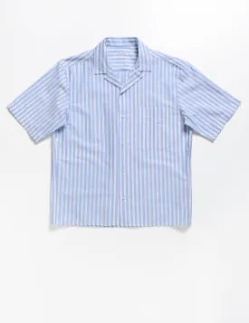 FINAL SALE: BKT18 Camp Shirt in Bar Stripe - Air Blue