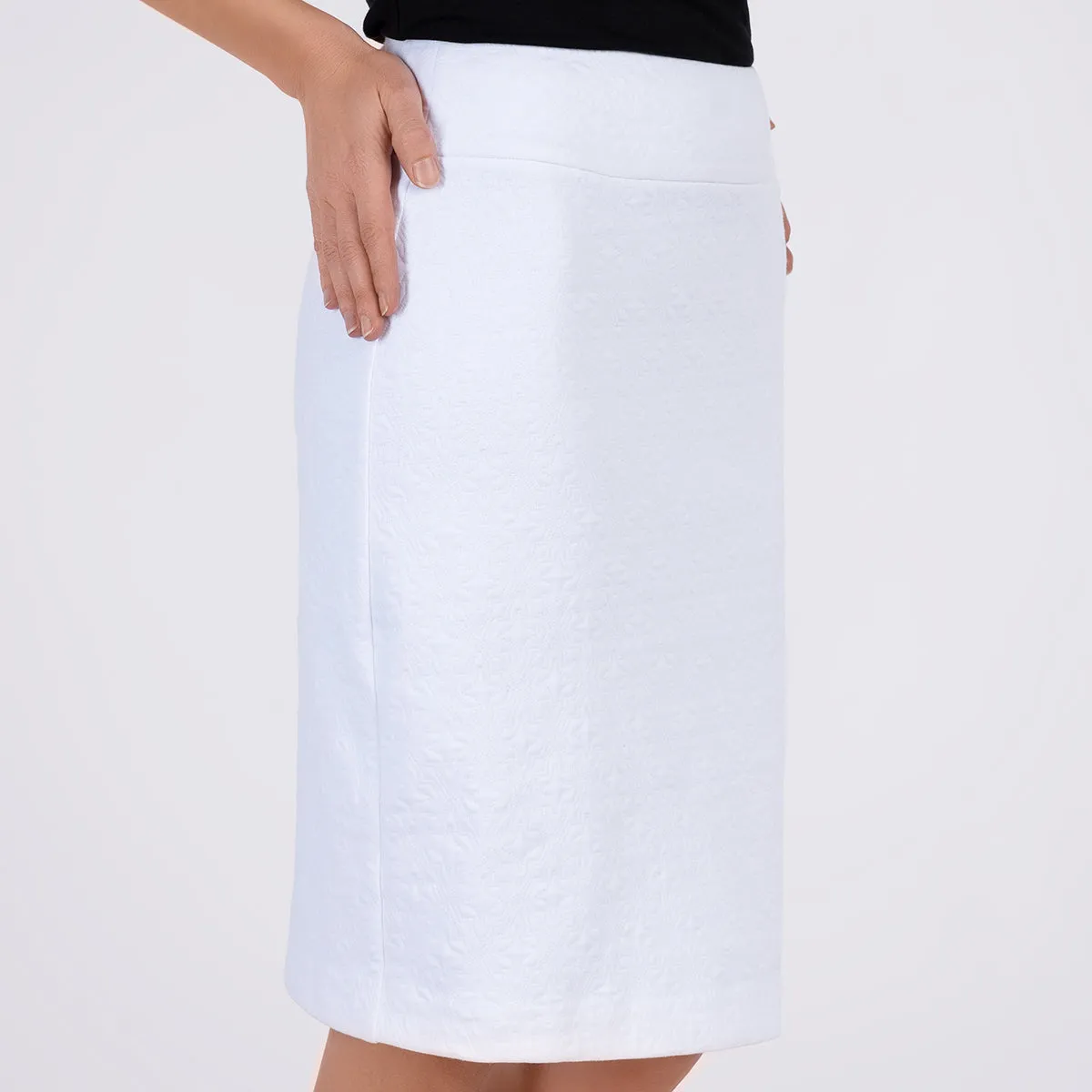 Jacquard Skirt in White