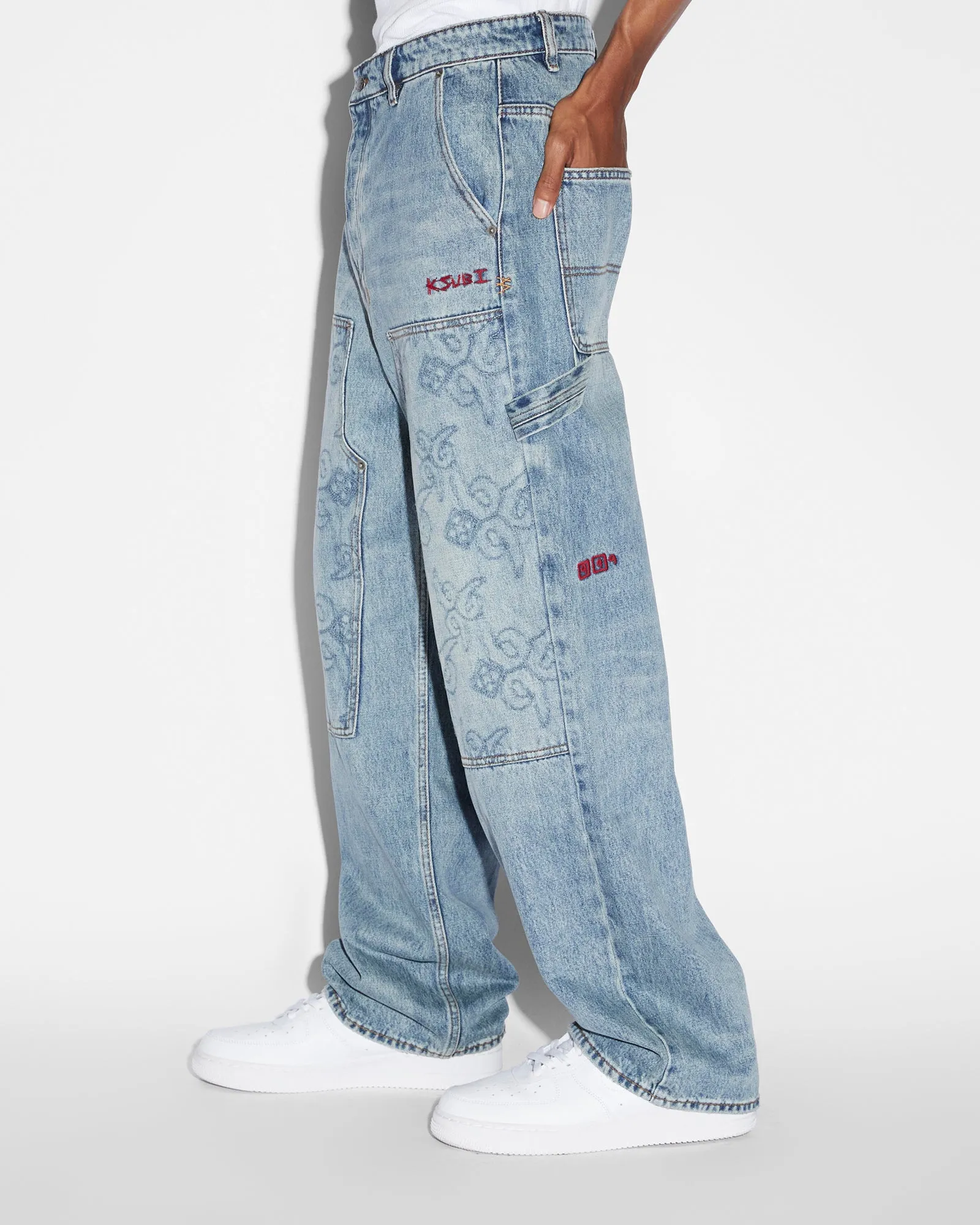 MAXX OPERATOR JEANS K9 - STONED BLUE DENIM