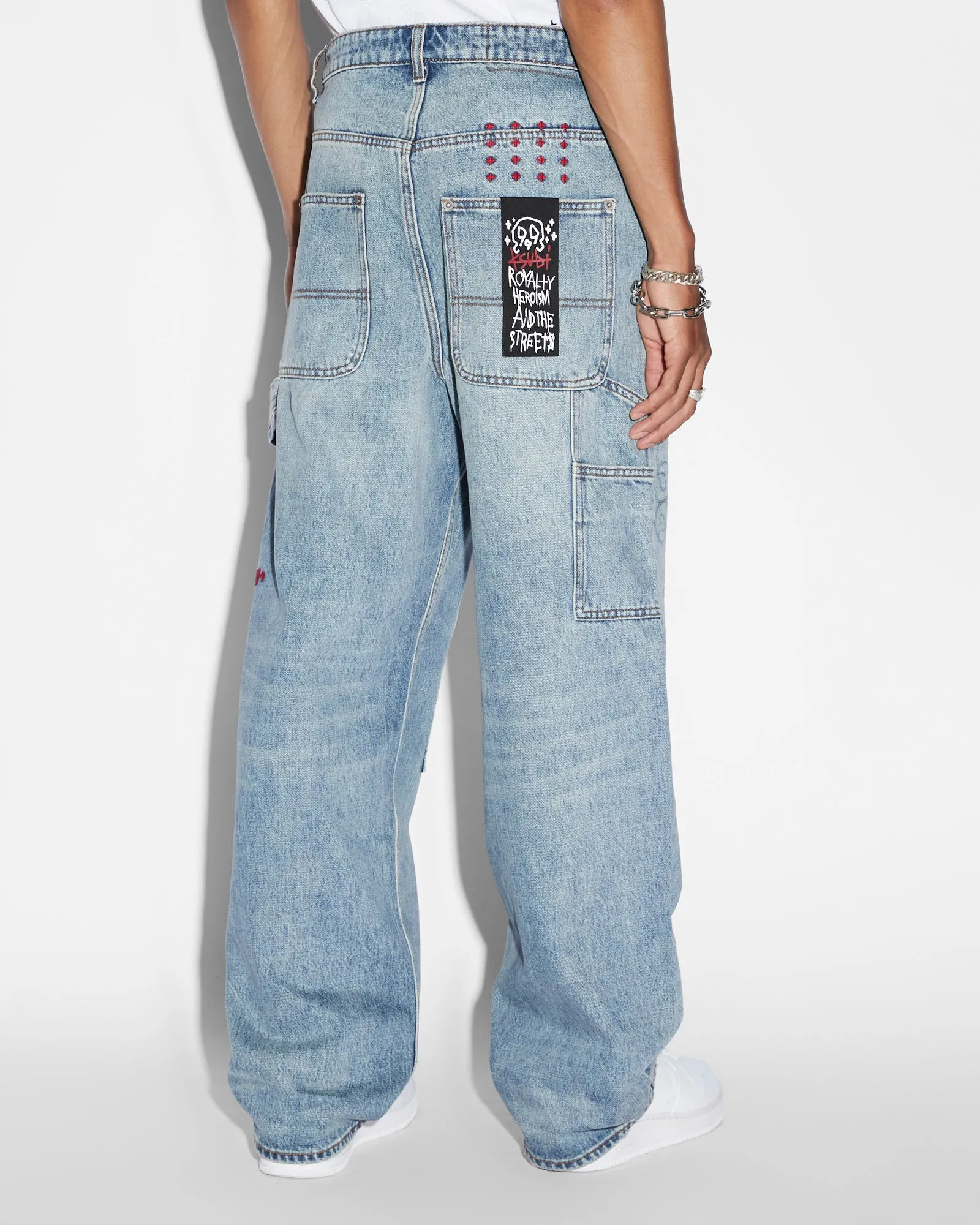 MAXX OPERATOR JEANS K9 - STONED BLUE DENIM