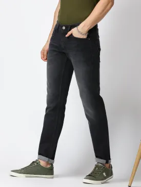 MEN'S DK GREY SOLID JASON FIT JEANS