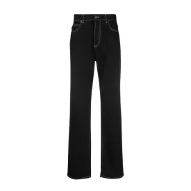 MSGM Logo Black Denim Jeans