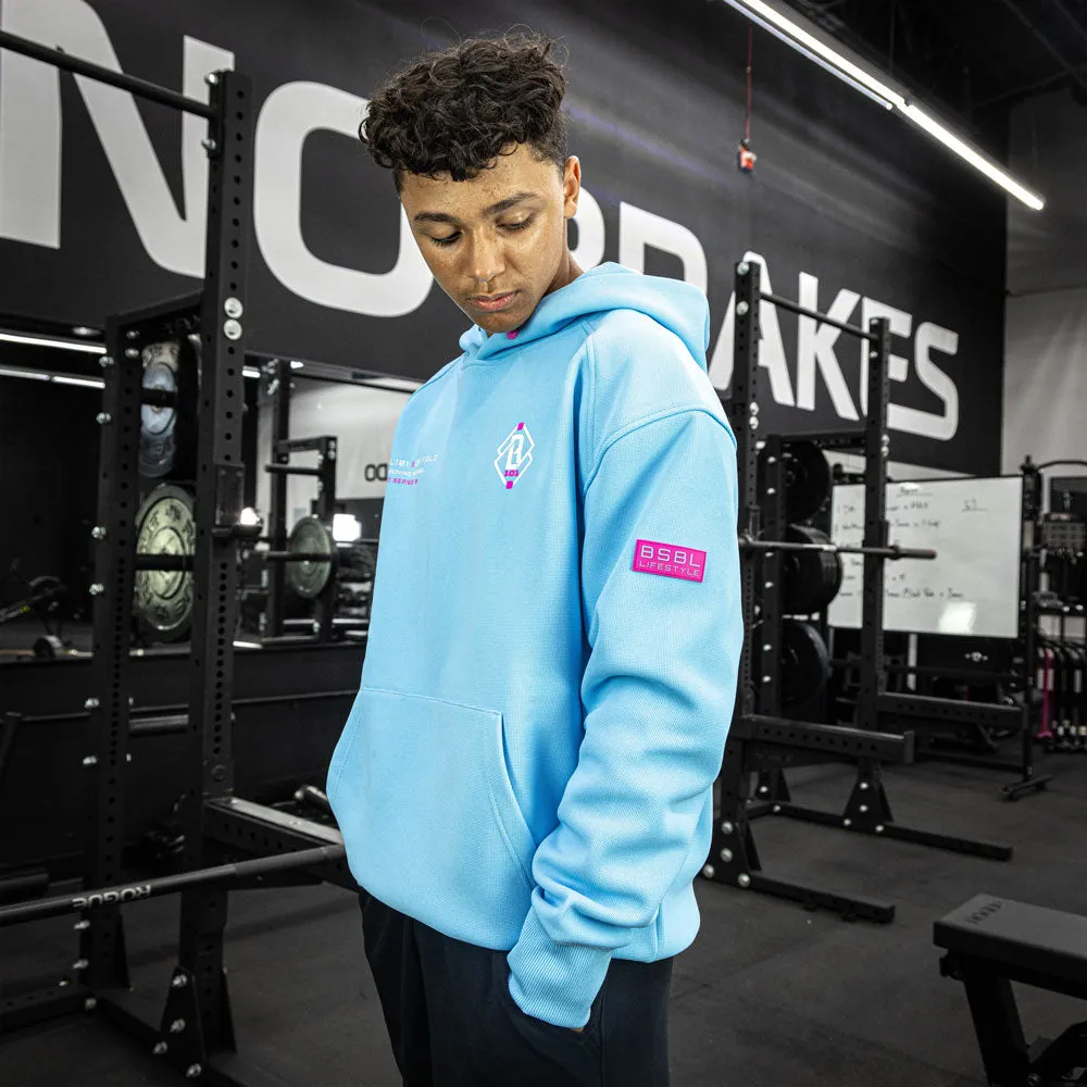 Cotton Candy Blue Off-Field Waffle Performance Hoodie