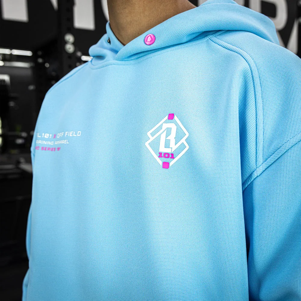 Cotton Candy Blue Off-Field Waffle Performance Hoodie