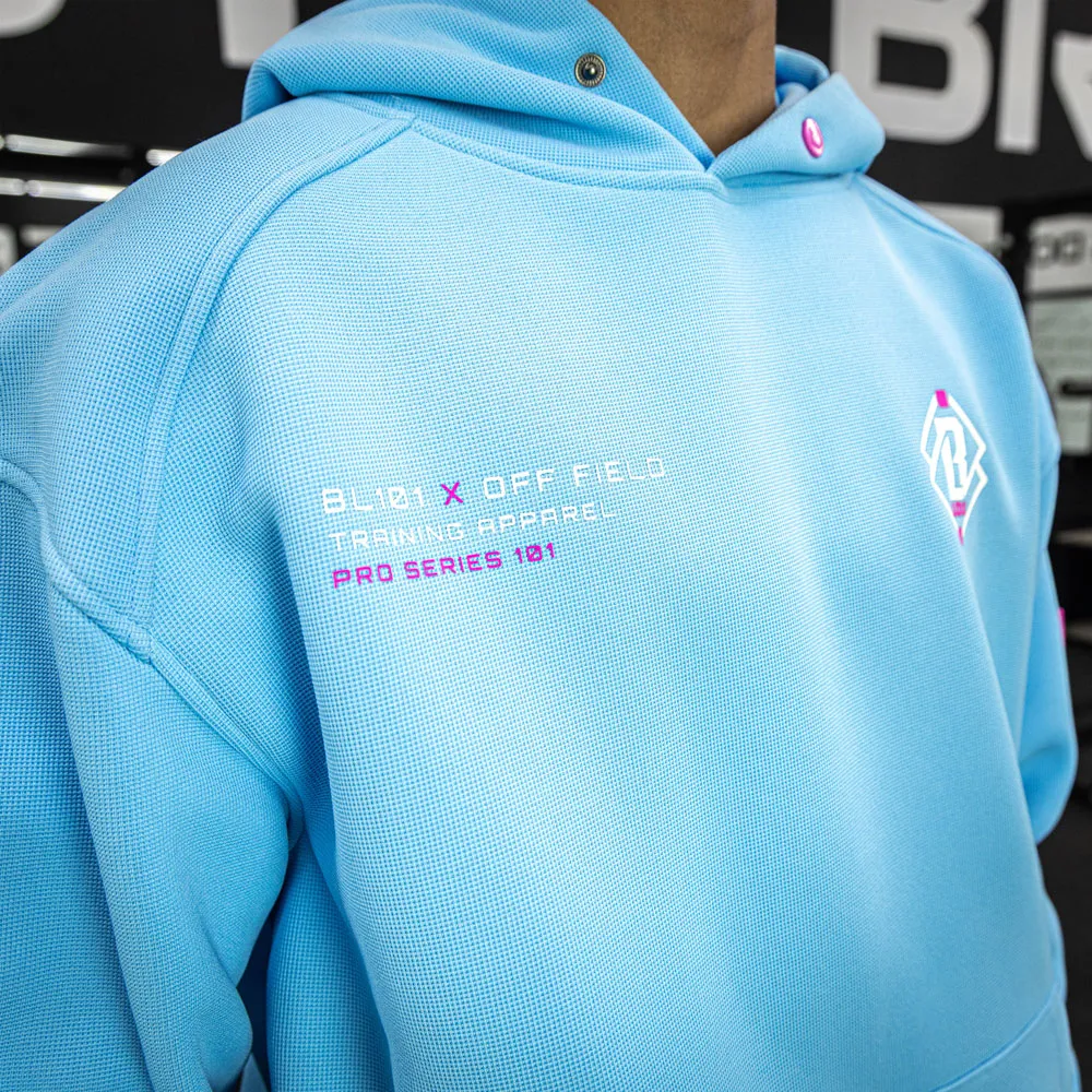 Cotton Candy Blue Off-Field Waffle Performance Hoodie