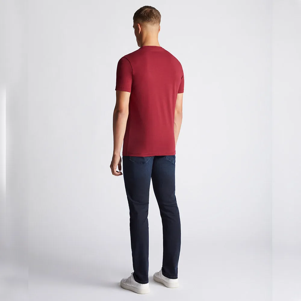 Remus Uomo Stretch Cotton Tee | Dark Red