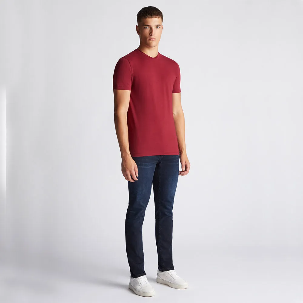 Remus Uomo Stretch Cotton Tee | Dark Red