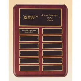 Rosewood Stained Piano Finish Plaque with 2 Combinations