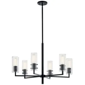 Velestino 30" 6-Light Chandelier, Black Finish